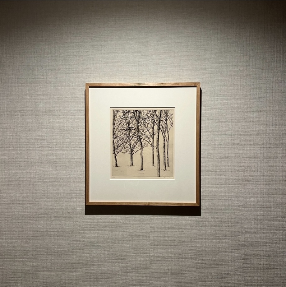 駒井哲郎「樹木」銅版画