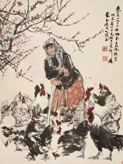 黃冑 鶏圖