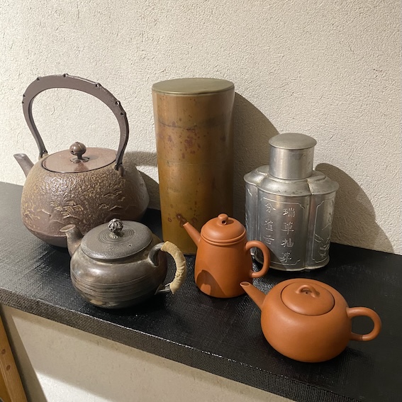 秦蔵六「茶入」、山田常山「急須」